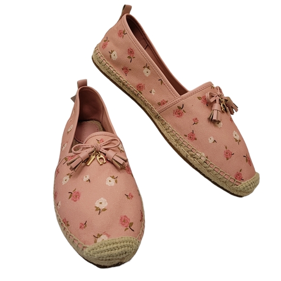 Coach Pink Floral Espadrilles size 11 - Picture 2 of 8